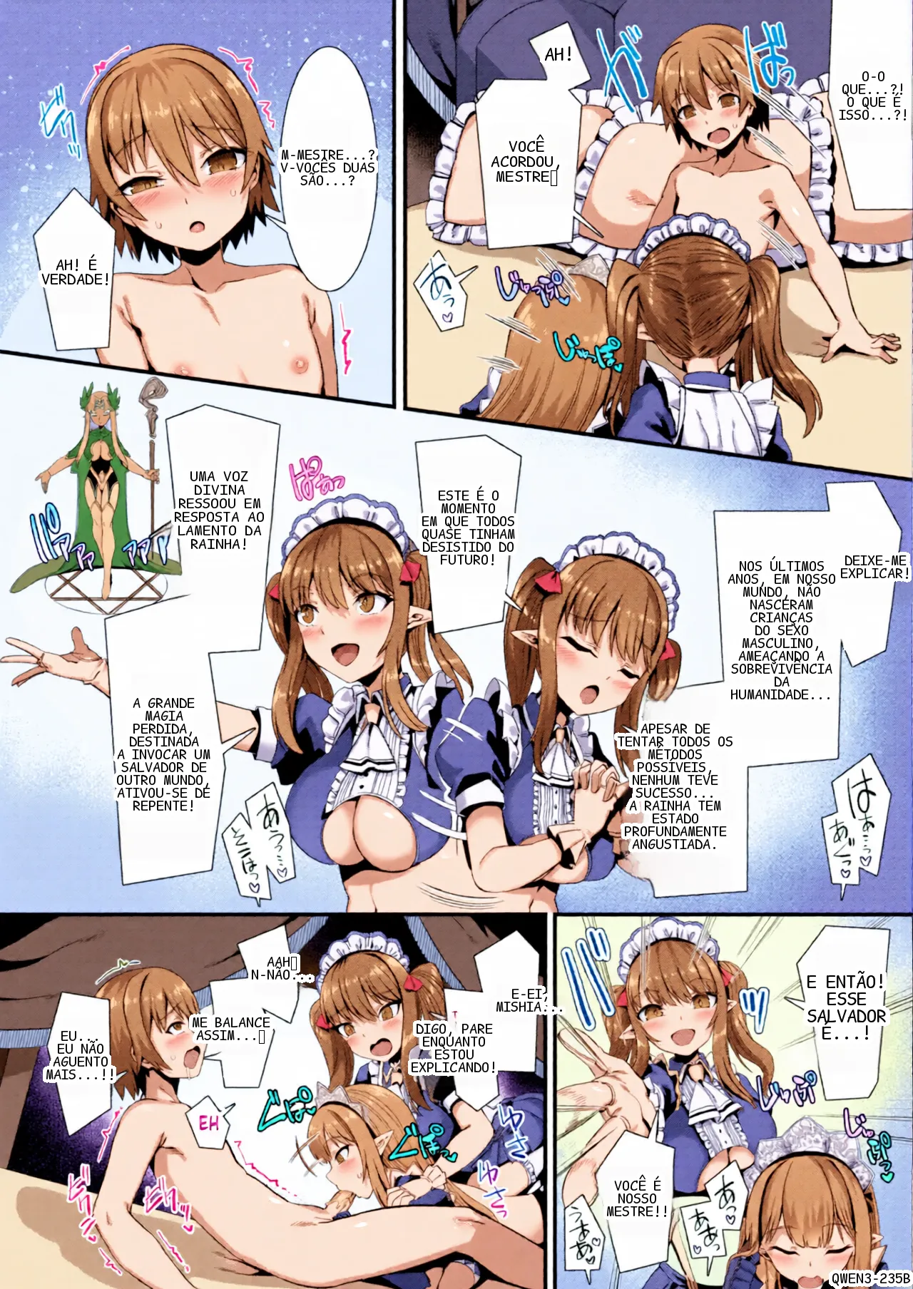 [Rifurebo Comic (Harigane Shinshi)] Isekai Maid Shimai no Amaama Harem Gohoushi ~Otoko ga Umarenai Isekai e Shoukan Sareta Ore ga Heroine o Ategawarete Kozukuri Ecchi~ (SCANMTL)