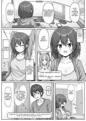 Sou uma VTuber com orelhas de cavalo, mas meu namorado que mora comigo me atormenta com um vibrador na calcinha durante as lives e cosplays...