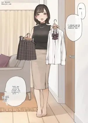 O Autêntico Uniforme Escolar da Garota do Escritório