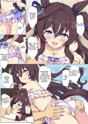 Tocando a Vivlos en traje de baño♡ (Uma Musume Pretty Derby)